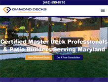 Tablet Screenshot of diamonddecksmd.com